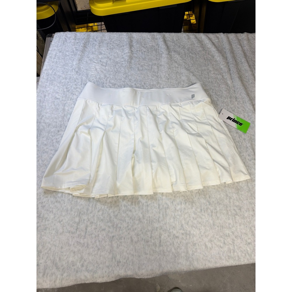 Prince Womens Tennis Match Pleated Skort Pure White XL WPT17212 NWT